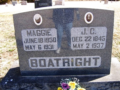 Jackson Carl and Margaret Thacker Boatright Gravestone