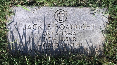 Jackson Eugene Boatright Gravestone