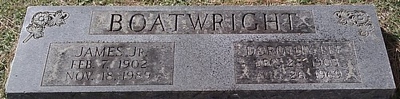 James and Dorothy Lee Boatwright Gravestone