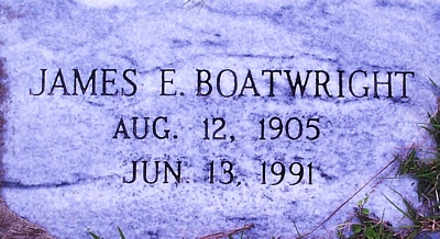 James Edgar Boatwright Gravestone