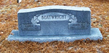 James Irvin and Caroline Rebecca Quattlebaum Boatwright Gravestone