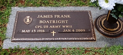 James Frank Boatright Gravestone