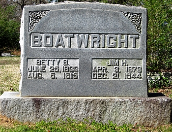 James Henry Boatwright and Elizabeth T. Bailey Gravestone