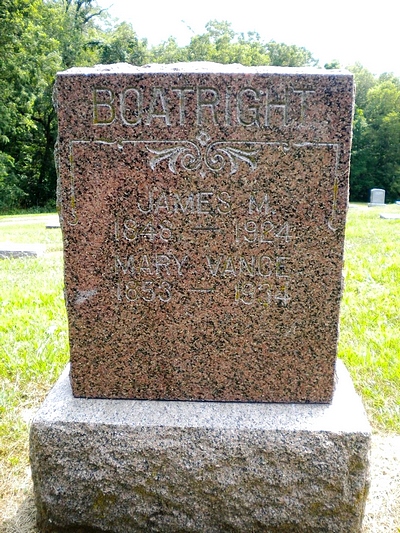 James Milton and Mary Levina Vance Boatright Gravestone