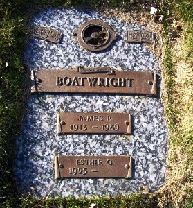 James P. Boatwright Gravestone: