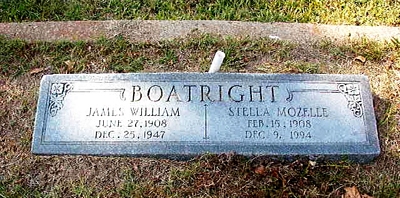 James William and Stella Mozelle Locke Boatright Marker