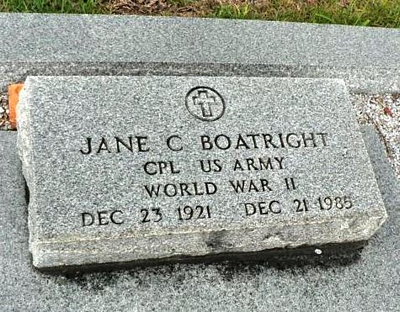 Jane C. Messiner Boatright Gravestone