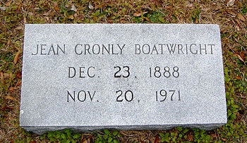 Jean Cronly Boatwright Marker