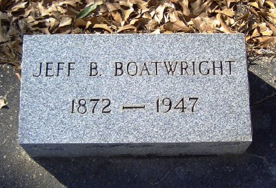 Jefferson B. Boatwright Gravestone