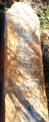 Margaret Jane Jennie Strickland Boatright Gravestone