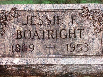 Jessie Florence Gilbert Boatright Gravestone