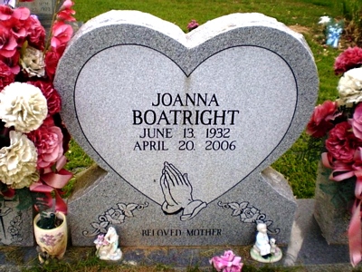 Joanna Knott Boatright Gravestone