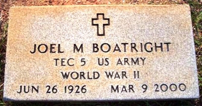 Joel M. Boatright Marker