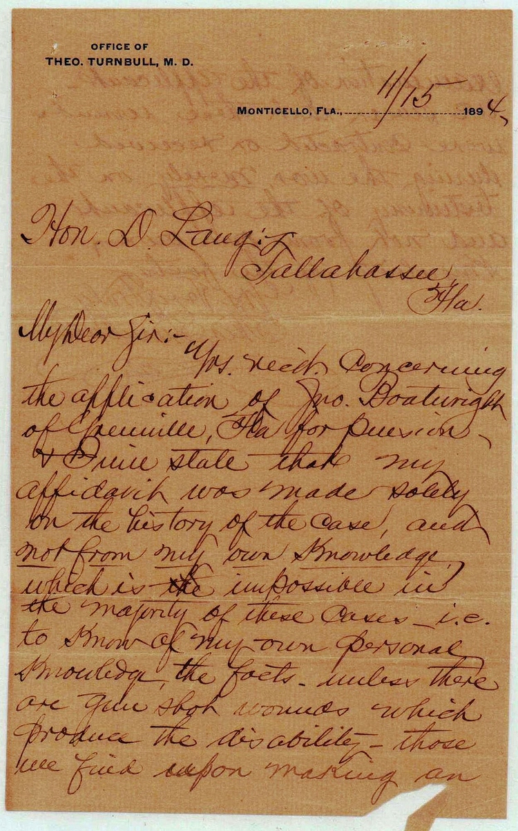 John B. Boatwright Civil War Pension Application