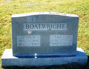 John Baker Boatwright Gravestone