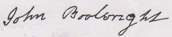 John Bootwright Signature