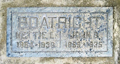 John Boswell and Susan Nettie Tisdell Boatright Gravestone