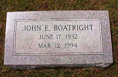 John Edward Boatright Gravestone