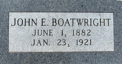 John Ervin Boatwright Gravestone