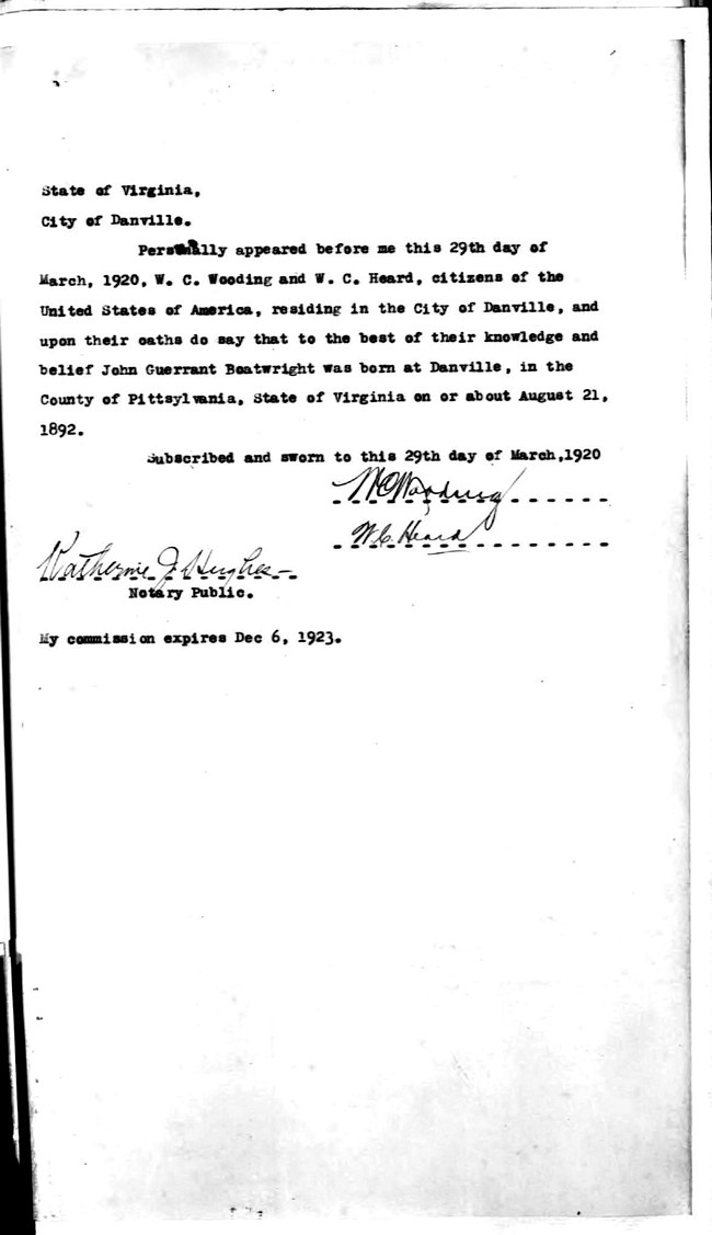 John Guerrant Boatwright Passport