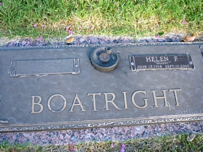 John Henry and Helen Frieda Becker Boatright Gravestone