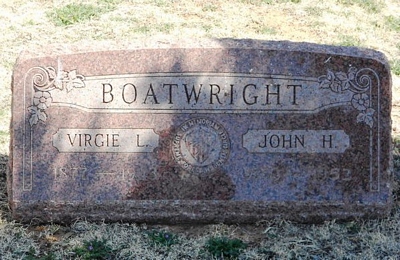 John Henry and Virgie Laura Raney Boatwright Gravestone