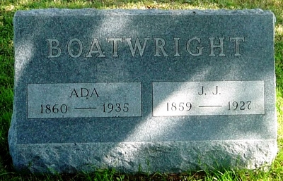 John Jesse and Mollie Ada Azlee Davis Boatwright Gravestone