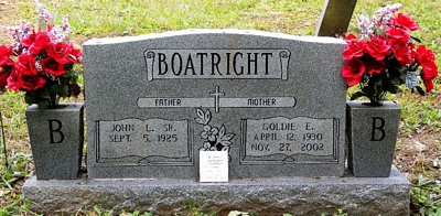 John L. and Goldie E. Cox Boatright Gravestone