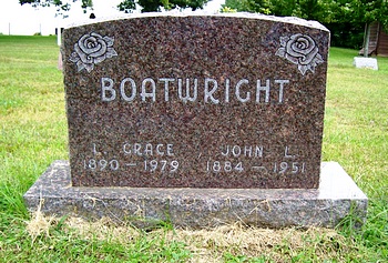 John Leroy Boatwright and Lula Grace Hicks Gravestone