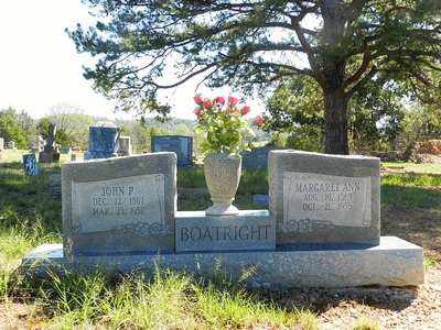 John Preston and Margaret Ann Robertson Boatright Gravestone