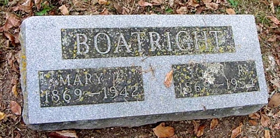 John Robert and Mary Galveston Teague Boatright Marker