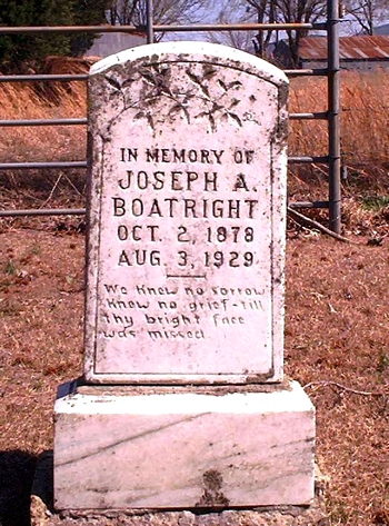 Joseph Allen Boatright Gravestone