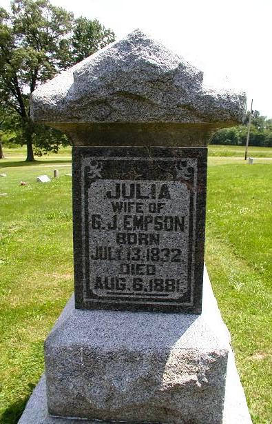 Julia Boatright and Gregory Jackson Empson Gravestone