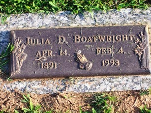 Julia Delima Marcy Boatwright Gravestone: