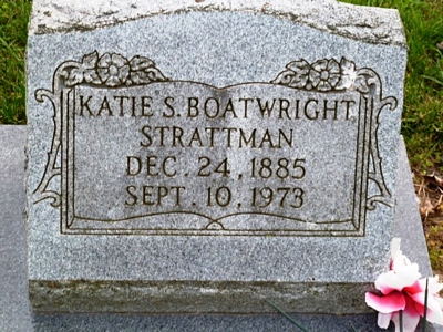 Kate Susan Warner Boatwright Gravestone: