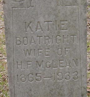 Catherine Katie Boatwright Gravestone