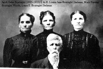 Louisa, Mary Laura and Jacob Gates Boatright