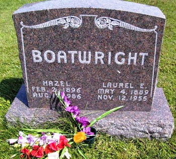 Laurel Earl Boatwright and Hazel B. Cole Gravestone