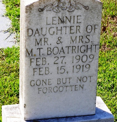 Lennie Boatright Gravestone