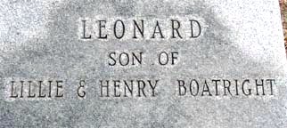 Leonard Boatright Gravestone