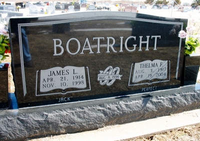 Lester James and Thelma F. Boatright Gravestone