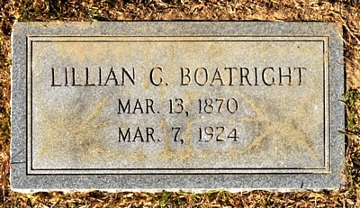 Lillian Cornelia Rogers Boatright Gravestone