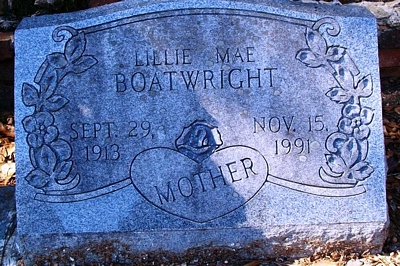 Lillie Mae Acreman Boatwright Gravestone