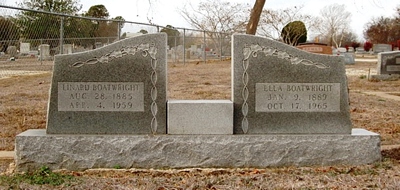 Linard Lesley and Ella Boatwright Gravestone