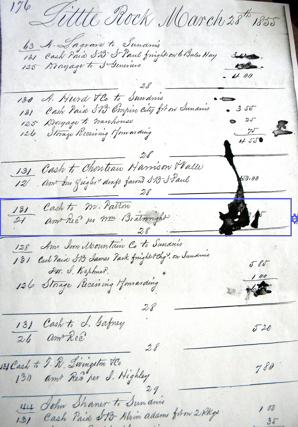 William Boatwright Little Rock Landing Missouri Records: