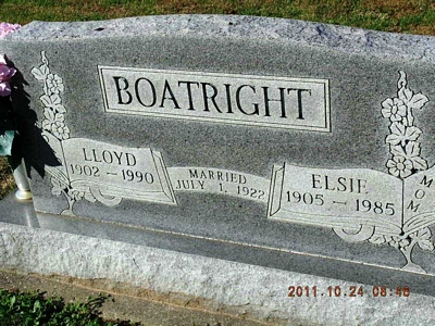 Lloyd and Elsie Burlison Boatright Gravestone