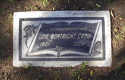 Lois J. McCoy Boatright Gravestone