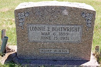 Lonnie Elias Boatwright Gravestone