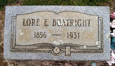 Lora Eugenia Hall Boatright Gravestone