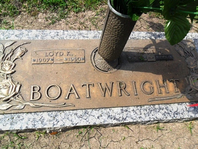 Loyd Killion and Virgie Marie Coker Boatwright Gravestone